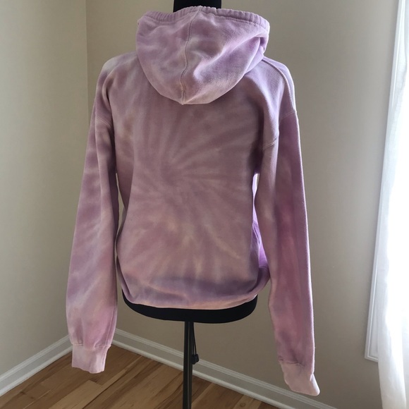 Goodie Two Sleeves Light Purple Tie Dye Hoodie Sweatshirt- Size S - Picture 3 of 5